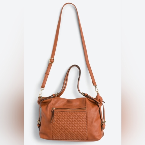 Malibu Skye Satchel with crossbody strap in caramel - Picture 2 of 13